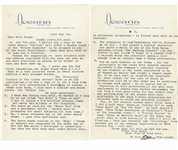 Stan Laurel Letter Signed -- ''...The character of Lord Paddington [was] a nice change from my regular Dumb & Blank personality...''